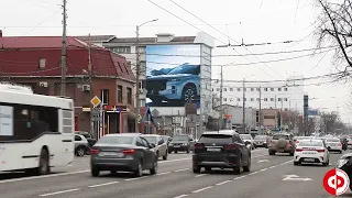 Реклама на медиафасаде в Краснодаре, ул. Северная, 476