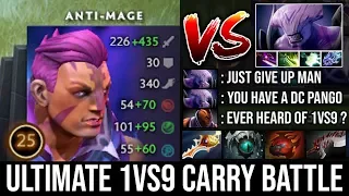 Incredible 1kGPM Rapier Anti-Mage Vs Non Stop Godlike Faceless Void Ultimate 1Vs9 Battle - Dota 2