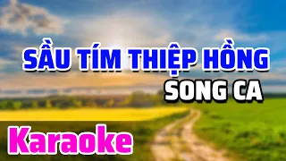 Sầu Tím Thiệp Hồng Karaoke | Song Ca Phi Nhung - Mạnh Quỳnh | Beat Chuẩn Dễ Hát