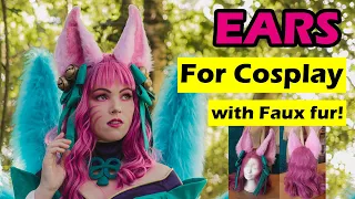 How to make FAUX FUR EARS for COSPLAY - Tutorial