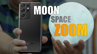 Samsung Galaxy S21 Ultra 100x Space ZOOM test - can it capture the Moon? (Moon Zoom Test)