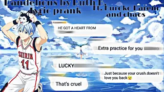 Dandelions lyric prank || Kuroko no basket || Ft. Kuroko Harem