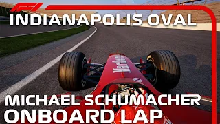 F1 Indianapolis Oval | Michael Schumacher Onboard | Indy 500