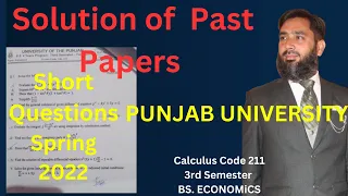 mathematical Economics. Solution of past papers of PU.CAL211 Spring 2022
