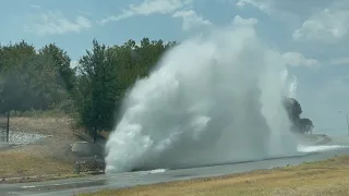 Video: Water main break in Euless, Texas