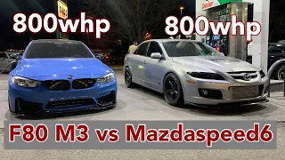 Fastest Mazdaspeed6 in the world vs Fastest BMW in Colorado