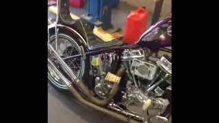 1964 Harley panhead chopper first start and ride