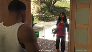 Tanisha visits Franklin at his new house - GTA V