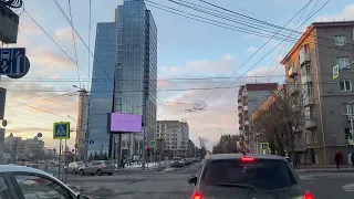 Russian roads. Novosibirsk Street View. Sovietskaya st. Dashcam March 30, 2023