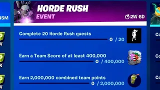 How to Complete All HORDE RUSH EVENT CHALLENGES in Fortnite! (Horde Rush Quests)