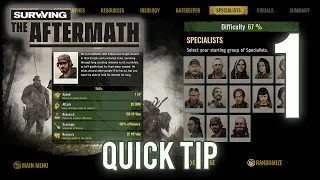 Surviving the Aftermath Strategy & Tactics Quick Tip: Your Starting Specialists