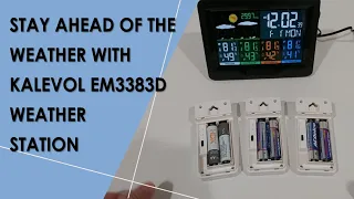 KALEVOL Multi-Function Weather Station EM3383D Wireless Indoor Outdoor With 3 Sensors, Full Review