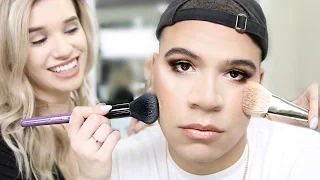 GIRLFRIEND DOES BOYFRIENDS MAKEUP!