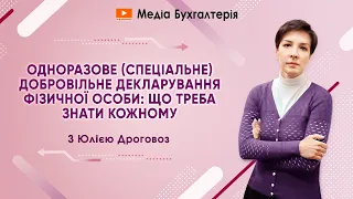 Одноразове добровільне декларування фізичної особи: що треба знати кожному