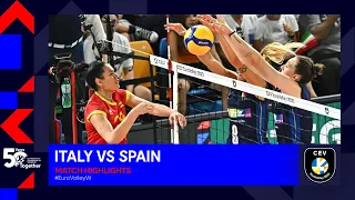 Italy vs. Spain I Match Highlights 1/8 Finals I CEV EuroVolley 2023 Women