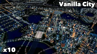 Huge Vanilla City Timelapse Build | Cities: Skylines | No Mods | Chill House Music