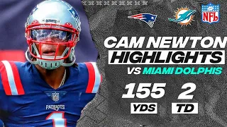 Cam Newton Full Highlights Vs Miami Dolphins - Debut - 2 touchdowns and 155 yards!