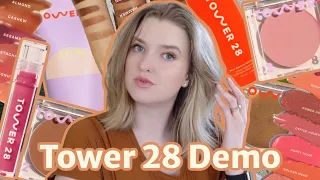 Tower 28 Beauty Review| EVERY product, swatches, and demos