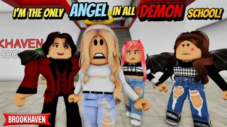 I’M THE ONLY ANGEL IN ALL DEMON SCHOOL!!! || A Brookhaven Movie (VOICED) || ROBLOX || CoxoSparkle2