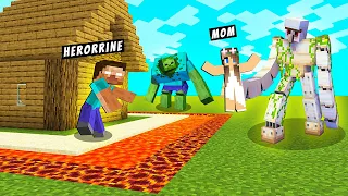 Herobrine vs Giant Mutant Mobs in Minecraft