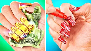 RICH HACKS TO BECOME POPULAR || DIY Girly Hacks For Broke Girls By 123 GO! GOLD