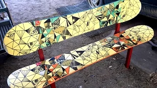 How To Build A Bench Out Of Old Snowboards