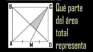 Que parte del area total representa el área de la región sombreada. geometría - áreas - 3