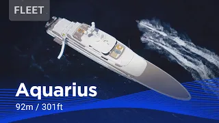 Exclusive First Footage of 92m / 301ft Superyacht Aquarius | Feadship