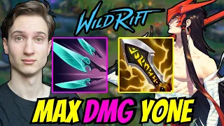 Wild Rift Yone MAX Damage Build Navori Quickblades