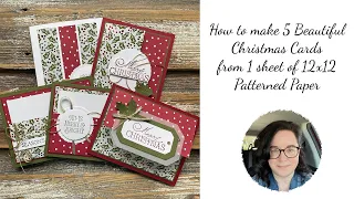 5 Beautiful Christmas Cards From One 12x12