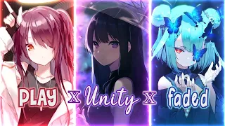 Nightcore x PLAY x Unity x Faded  Alan Walker Mashup  Switching Vocals Lyrics