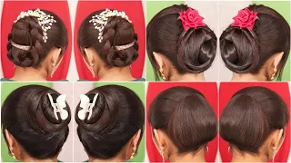 Easy & Simple! Hairstyles for Ladies For Weddings | Very Easy Juda Bun Hairstyles For Summer 2024