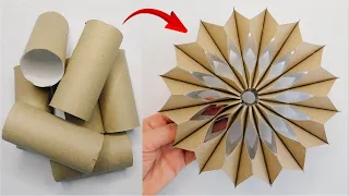 WOW!!! Super Easy Snowflake Star Tutorial / Toilet Paper Rolls DIY / Recycled Winter Decoration Idea