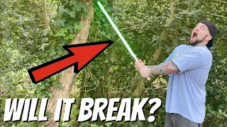 Trying To Break a Neopixel Lightsaber Blade - CAN YOU DUEL & HOW STRONG TEST