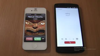 Incoming call & Outgoing call at the Same Time Iphomne 4s ios 6+Nexus 5 With Ubuntu operating system