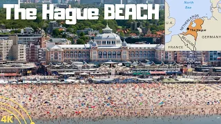 The Hague Beach, Netherlands 🇳🇱 - Scheveningen Beach Tour 2023 - Ultra HD 4K 60FPS