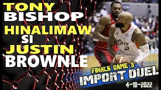 Tony Bishop vs Justin Brownlee Full Duel Highlights | Finals G3 | Bishop 30 ptsv| Brownlee 19 pts