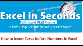 How to Insert Zero before Numbers in Excel