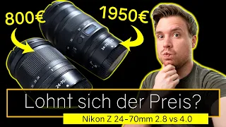 Nikon Nikkor Z 24-70mm 2.8 vs 4.0 Vergleich Test