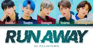 TXT Run Away Lyrics (투모로우바이투게더 9와 4분의 3 승강장에서 너를 기다려 가사) [Color Coded Lyrics/Han/Rom/Eng]