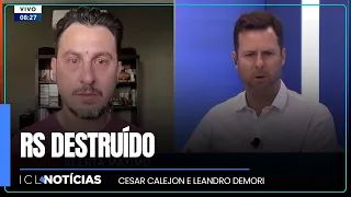 Leandro Demori se emociona ao falar sobre situação do Rio Grande do Sul diante de tragédia climática