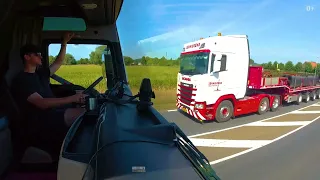 Truck driving POV MAN TGX Netherlands National routes