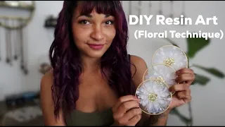 Resin Art for Beginners (Easy DIY Epoxy and Alcohol Ink Coasters. Floral Technique)