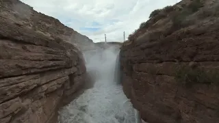 Drone Footage of the Virgin River during a flash flood near Zion National Park 6/29/2021