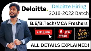 Deloitte Recruitment 2022 | DevOps - Analyst | B.E/B.Tech/Mca | Freshers | Apply Now!