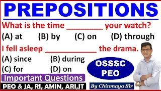 Preposition Practice Questions|35 Important MCQ on Preposition|OSSSC PEO & JA,RI,AMIN,ARI,OSSC EXAMS