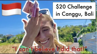 $20 Challenge in Canggu, Bali // The Price of the Last One Will Shock You! // Indonesia