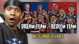 LeBron Fan REACTS 1992 DREAM TEAM VS THE 2008 REDEEM TEAM