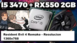 RX550 2GB Resident evil 4 Remake 50-60fps estables.