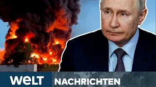 PUTINS KRIEG: Drohnenangriff der Ukraine auf der Krim! Gegenschlag nach Russen-Attacke | WELT STREAM